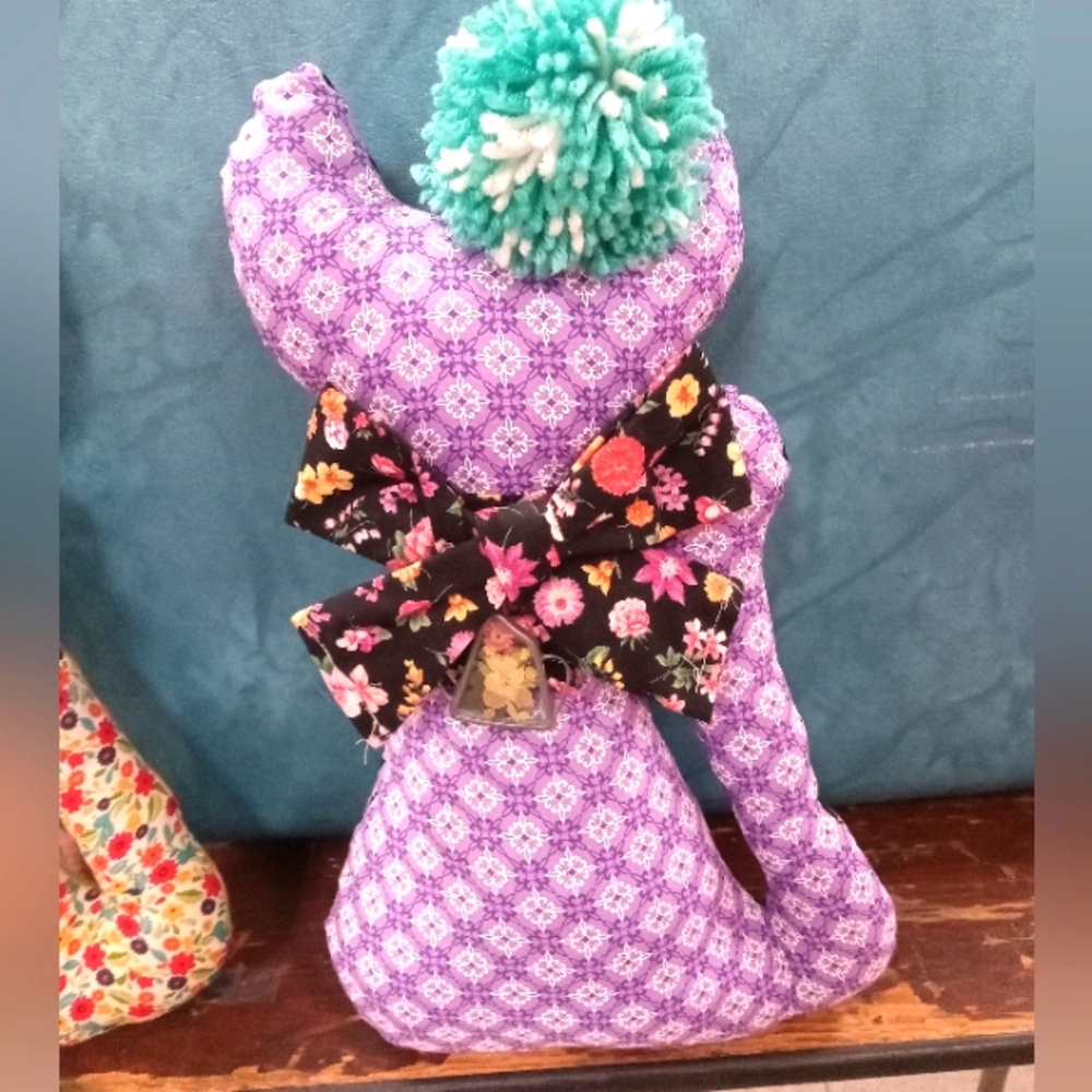 Cat Pillow.  Decorative.  Handcrafted. Next business day shipping.